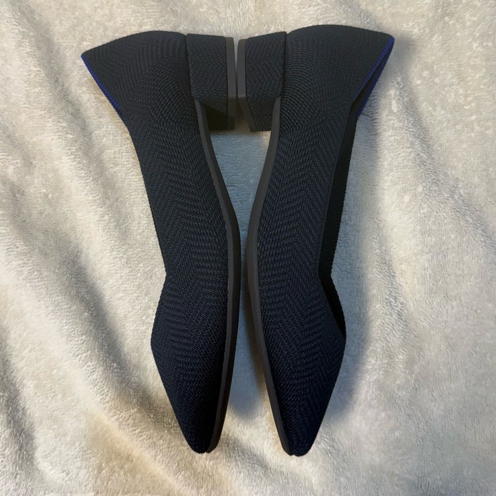 Rothy’s Blue-Toned The High Point Pointed-Toe Block Heels Size 8 - Picture 7 of 8